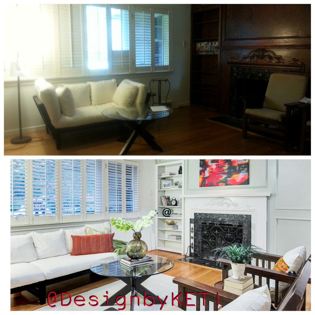 design by keti home staging consultation before and after dallas tx lakewood living room
