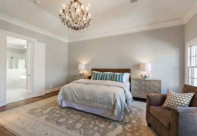Design-by-Keti-Dallas-Texas-Renovations-Interior-Design-Home-Staging-Luxury-Master-Bedroom-Neutral-Bedding-Wood-Flooring-Nightstands-Table-Lamps-Chandelier-Highland-Park