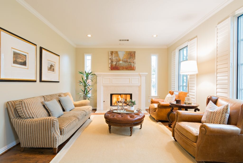 dallas texas home staging design by keti interior redesign university park living room fireplace home for sale