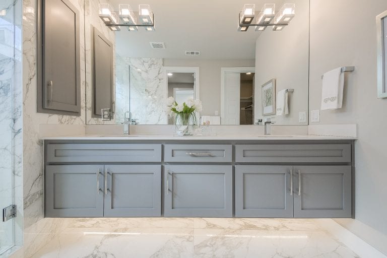 Design-by-Keti-Dallas-Texas-Renovations-Interior-Design-Home-Staging-Luxury-Master-Bathroom-Gray-Cabinetry-Large-Mirror-Dallas-East-Village