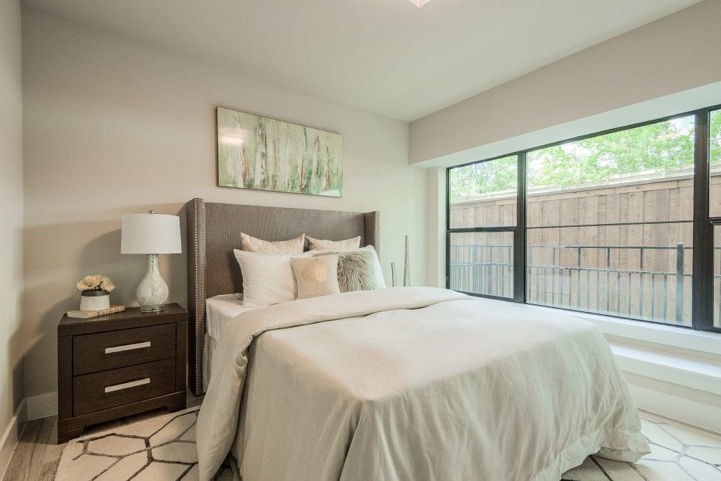 Design-by-Keti-Dallas-Texas-Renovations-Interior-Design-Home-Staging-Luxury-Bedroom-Upholstered-Headboard-Large-Windows-Dallas-East-Village
