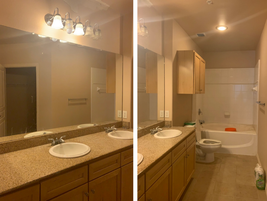 dallas bathroom before home staging revive dead listing ideas budget-friendly bathroom makeover