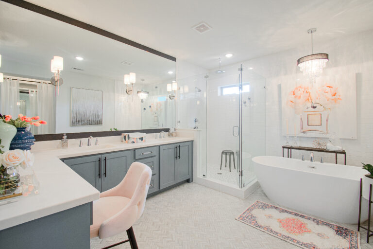 Design-by-Keti-Dallas-Texas-Renovations-Interior-Design-Luxury-Bathroom-Gray-Blue-Cabinetry-Large-Soaking-Tub-Vanity-Lake-Highlands