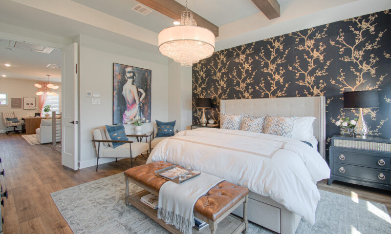 Design-by-Keti-Dallas-Texas-Renovations-Interior-Design-Luxury-Bedroom-Wallpaper-Accent-Wall-Upholstered-Headboard-Custom-Bedding-Seating-Lake-Highlands