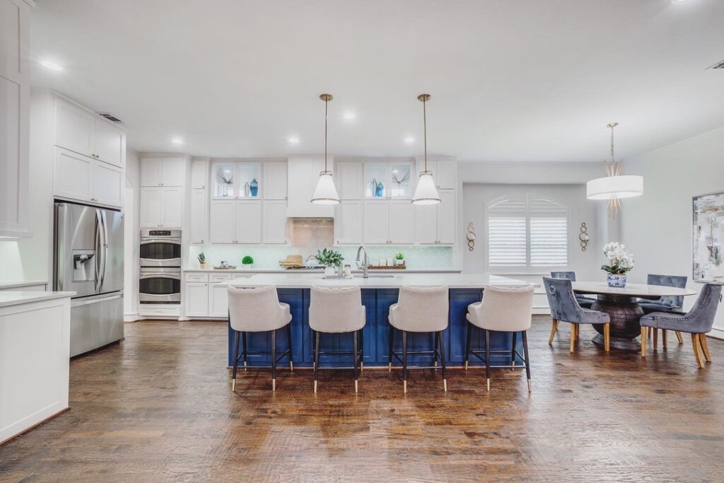 Bright Lake Highlands kitchen renovation with large island and open layout