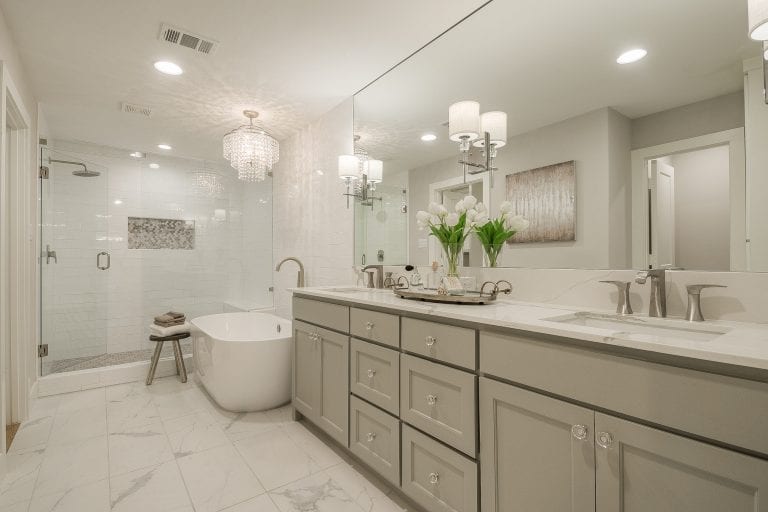 Design-by-Keti-Dallas-Texas-Renovations-Interior-Design-Home-Staging-Luxury-Master-Bathroom-Glass-Shower-Large-Soaking-Tub-Light-Gray-Vanity-Large-Mirror-Preston-Hollow